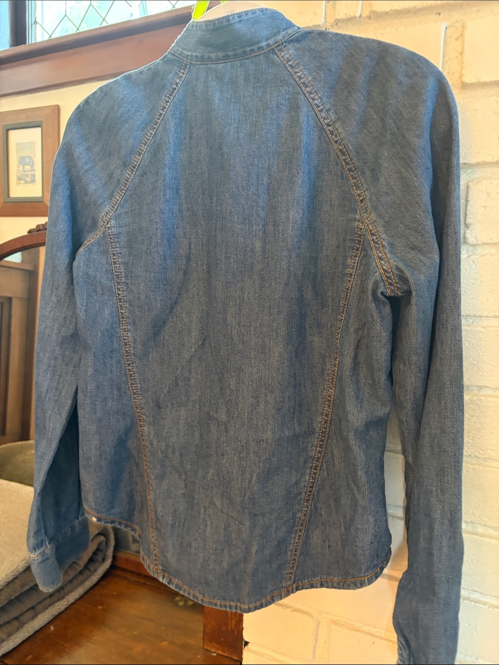 Veronica Beard Grotto Denim Blouse - Picture 7 of 7